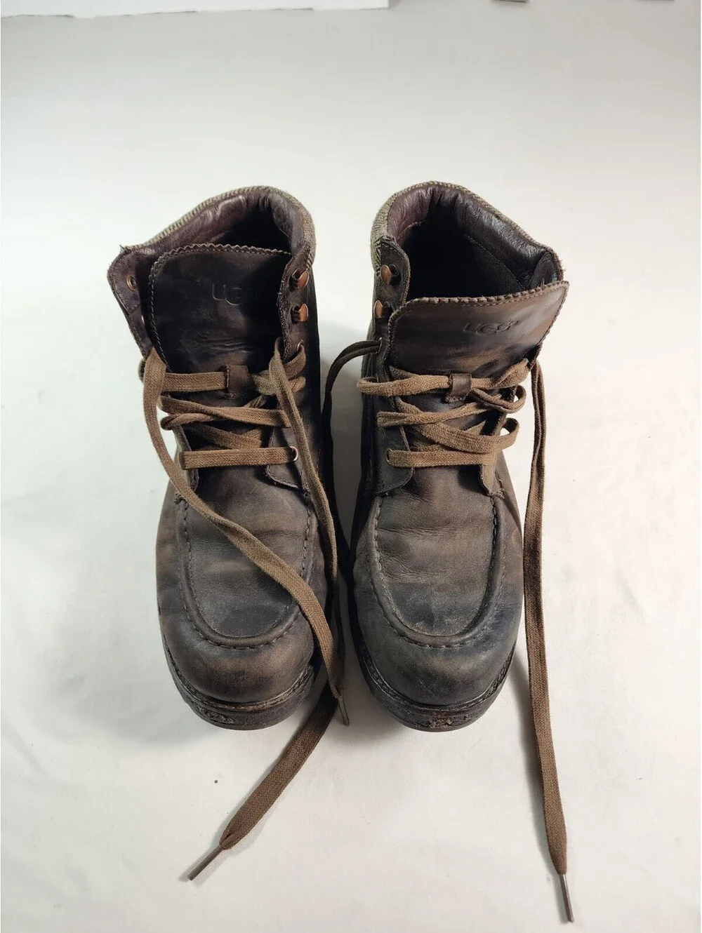 UGG Brown Leather Water Proof Discontinued Men's Boots Size 10